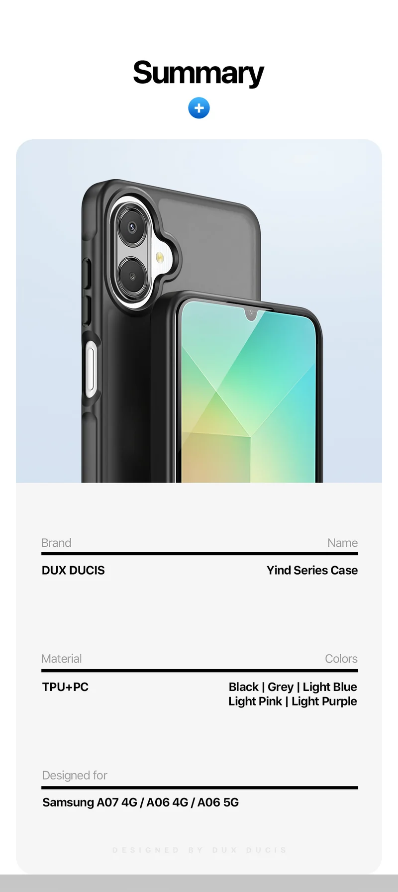 DUXDUCIS Phone Case for Samsung A07 4G / A06 4G / A06 5G product details 12