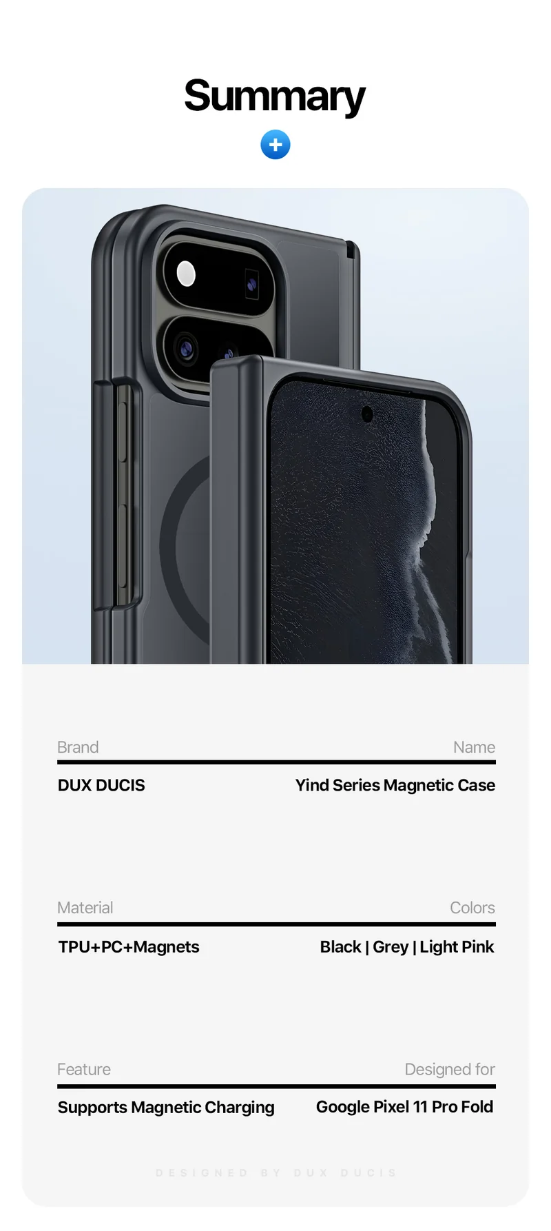DUXDUCIS Phone Case for Google Pixel 11 Pro Fold with Magnetic product details 15
