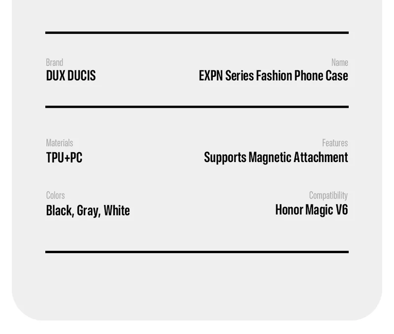 DUXDUCIS Phone Case for Honor Magic V6 product details 15