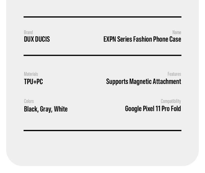 DUXDUCIS Phone Case for Google Pixel 11 Pro Fold product details 15