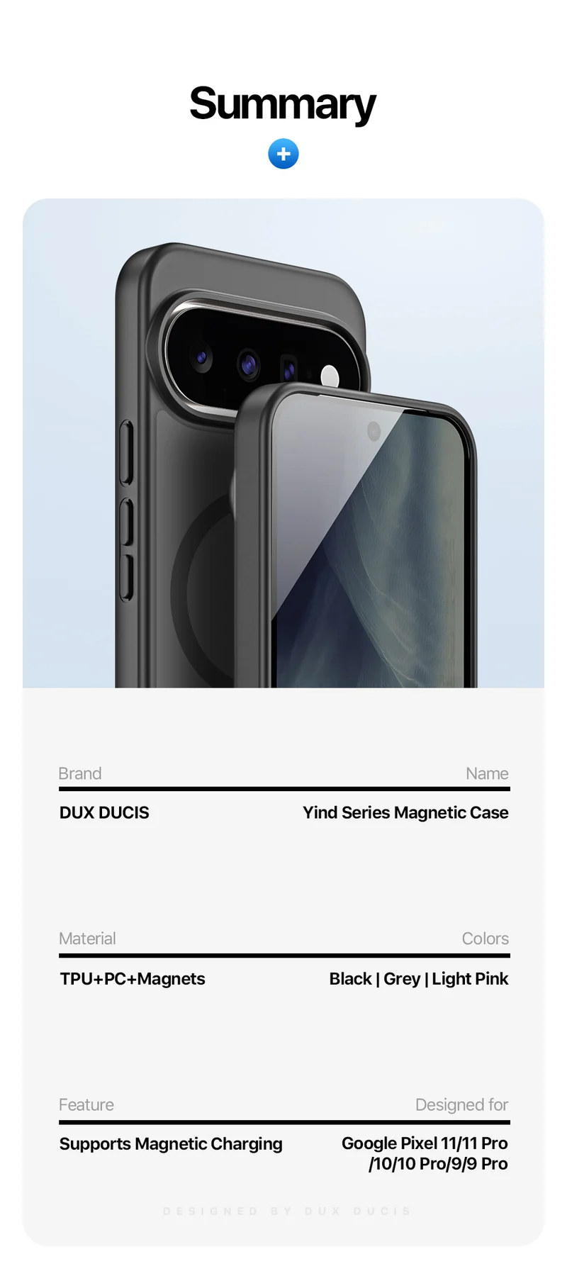DUXDUCIS Phone Case for Google Pixel 11/11 Pro/10/10 Pro/9/9 Pro with Magnetic product details 14