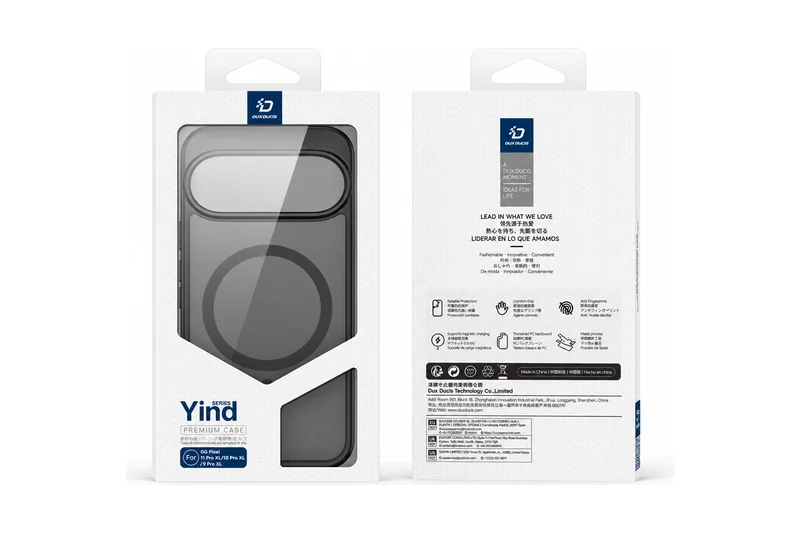 DUXDUCIS Phone Case for Google Pixel 11 Pro XL-10 Pro XL-9 Pro XL with Magnetic - Yind Series retail packaging front and back for Google Pixel 11 Pro XL, 10 Pro XL and 9 Pro XL