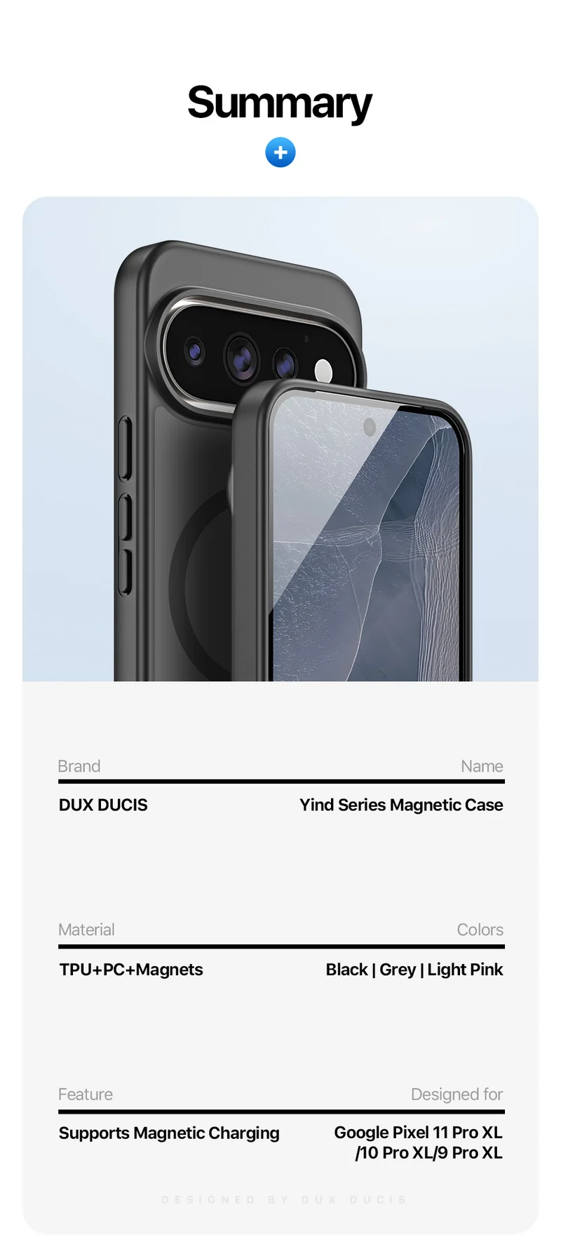 DUXDUCIS Phone Case for Google Pixel 11 Pro XL-10 Pro XL-9 Pro XL with Magnetic product details 14