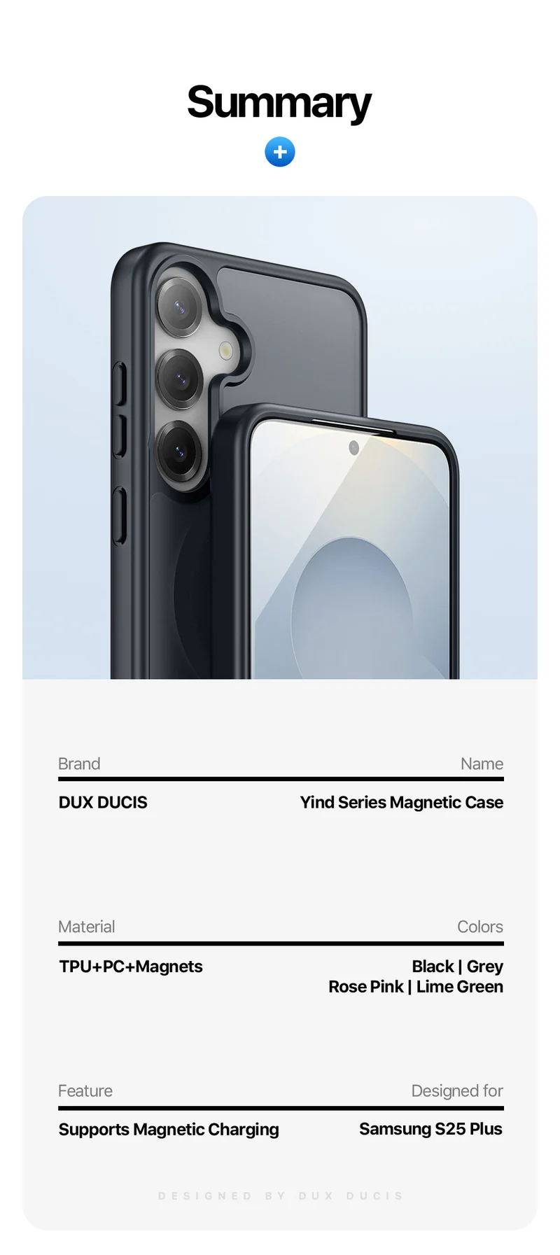 DUXDUCIS Phone Case for Samsung S25 Plus product details 14