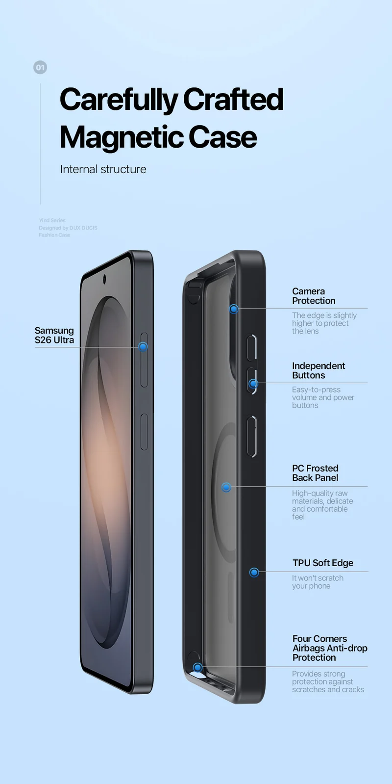 DUXDUCIS Phone Case for Samsung S26 Ultra with Magnetic product details 4