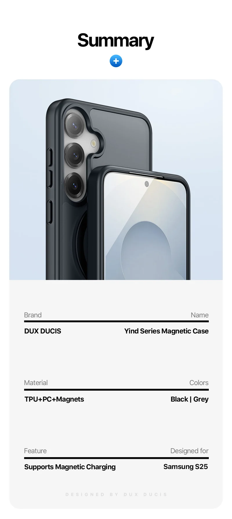 DUXDUCIS Phone Case for Samsung S25 with Stand product details 16