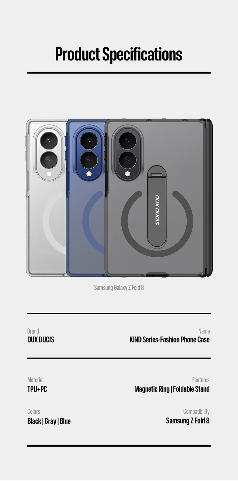 DUXDUCIS Phone Case for Samsung Z Fold 8 product details 7