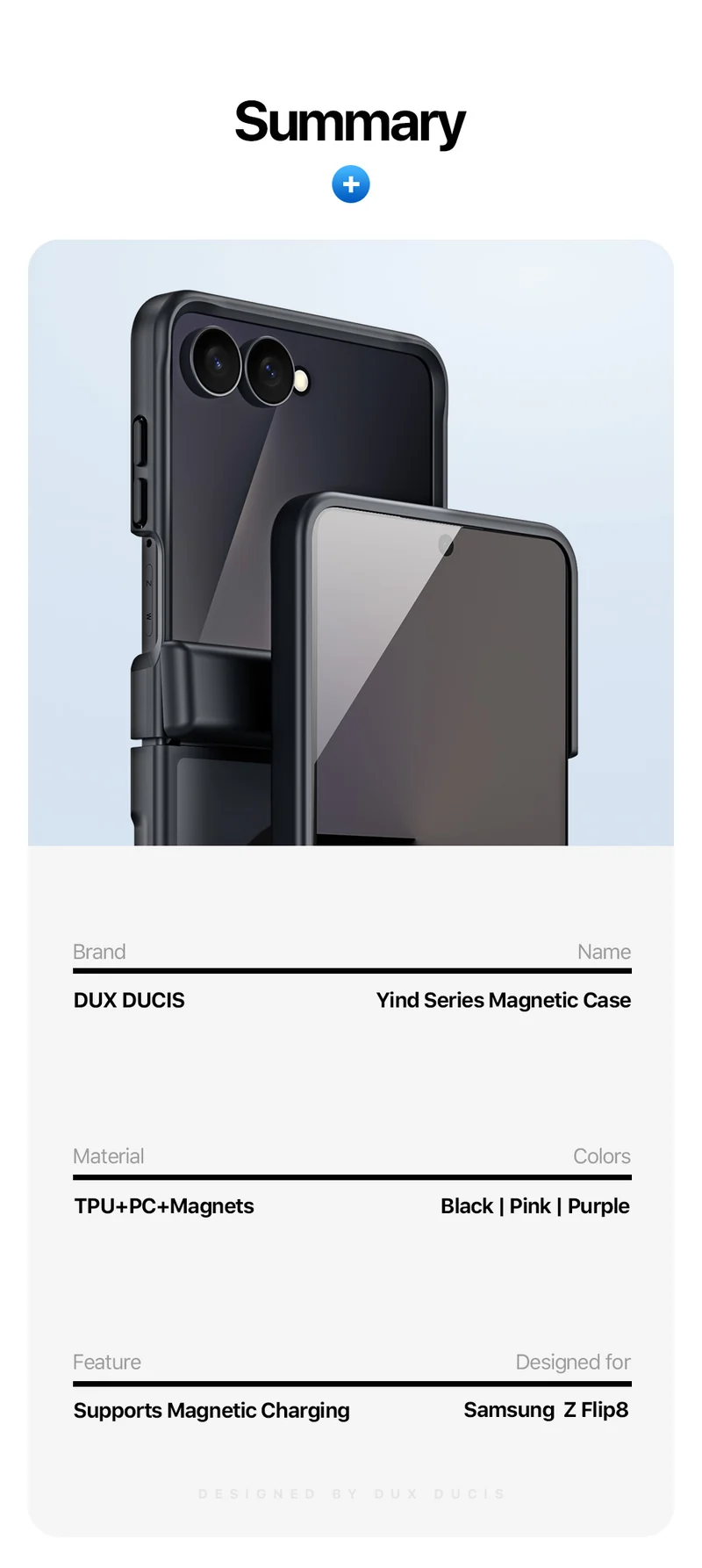 DUXDUCIS Phone Case for Samsung Z-Flip8 product details 15