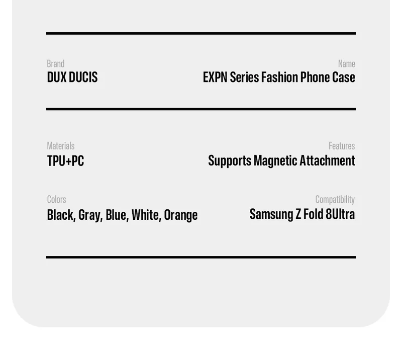 DUXDUCIS Phone Case for Samsung Z Fold 8Ultra product details 15