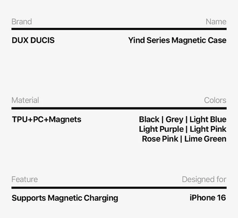 DUXDUCIS Phone Case for iPhone 16 product details 6