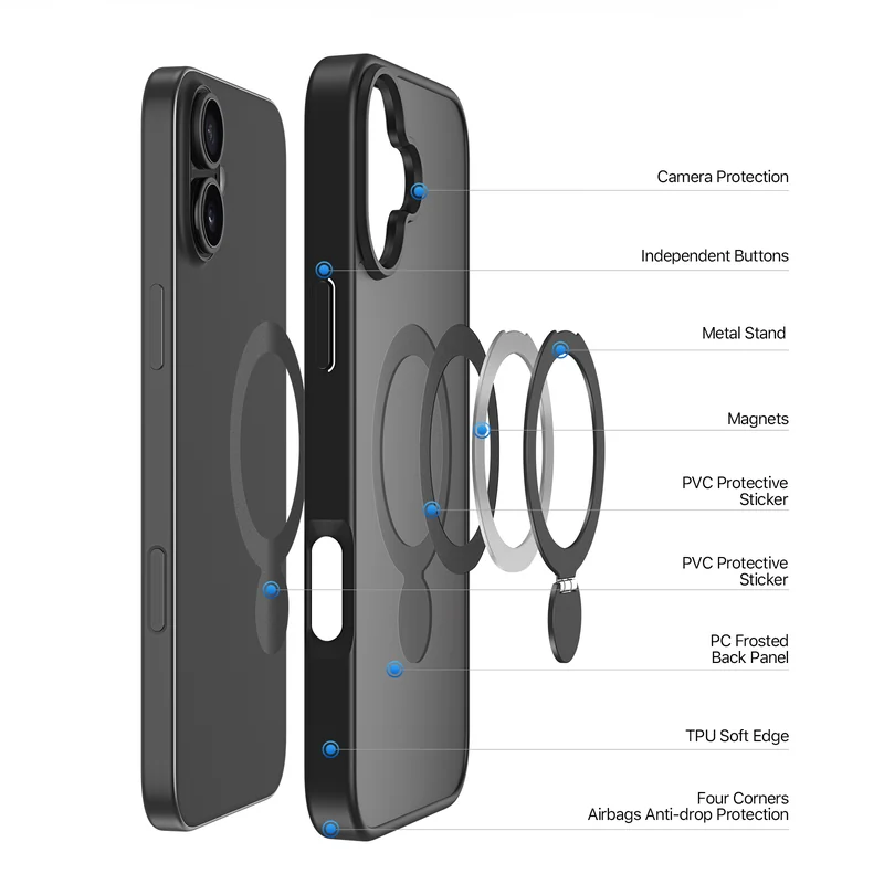 DUXDUCIS Phone Case for iPhone 16 with Stand product details 3