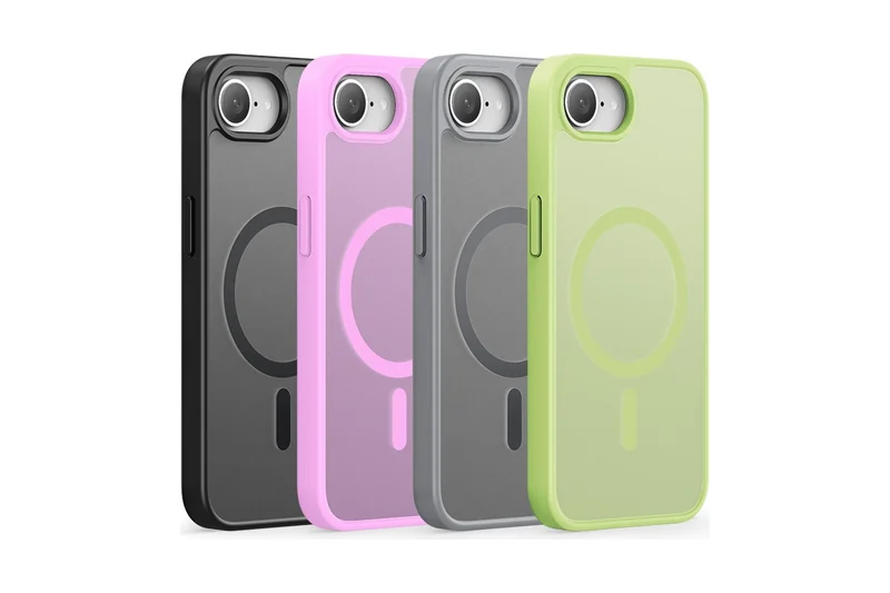 DUXDUCIS Phone Case for iPhone-16e - Four colors: Black, Grey, Rose Pink and Lime Green