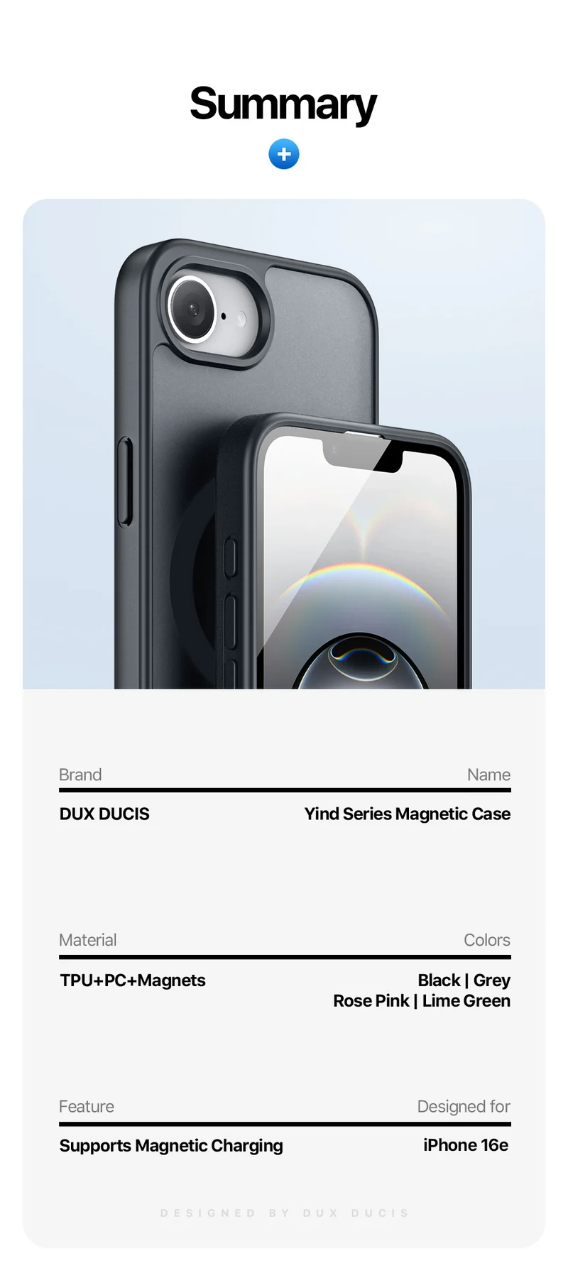 DUXDUCIS Phone Case for iPhone-16e product details 14