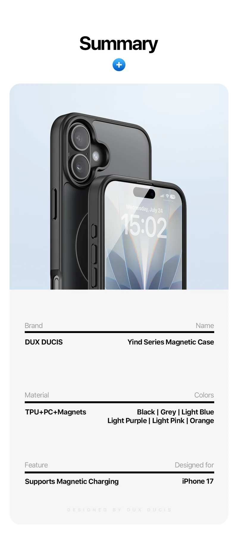 DUXDUCIS Phone Case for iPhone-17 V1 product details 14