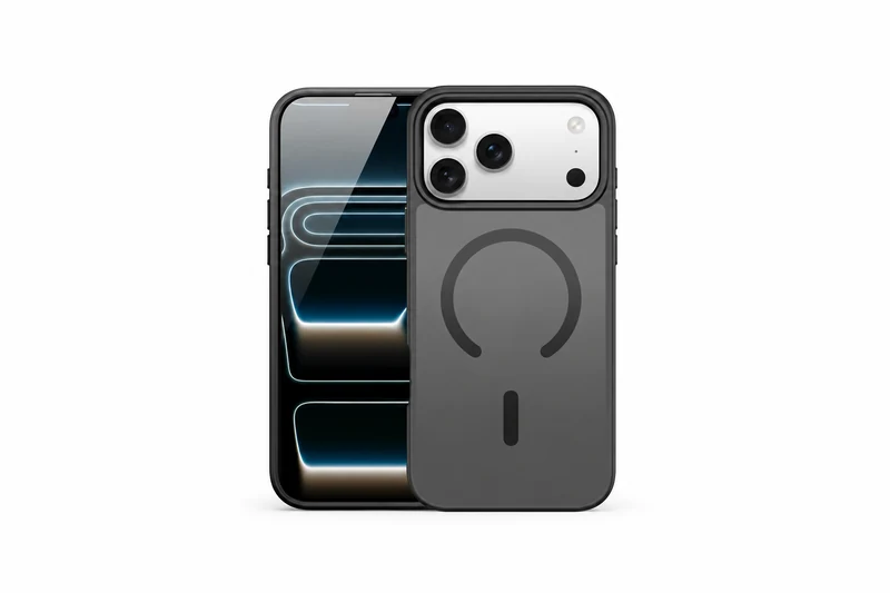 DUXDUCIS Phone Case for iPhone 17 Pro with Magnetic - Black case front and rear views
