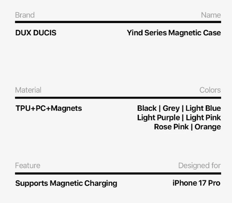 DUXDUCIS Phone Case for iPhone 17 Pro with Magnetic product details 6