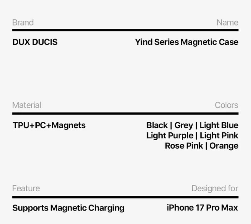 DUXDUCIS Phone Case for iPhone 17 Pro Max product details 6