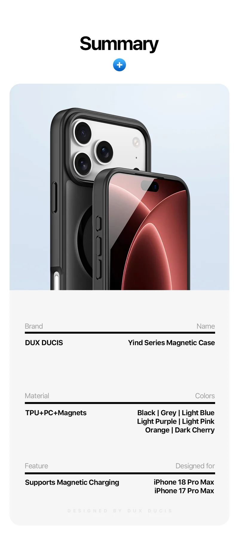 DUXDUCIS Phone Case for iPhone 18 &17 Pro Max product details 14
