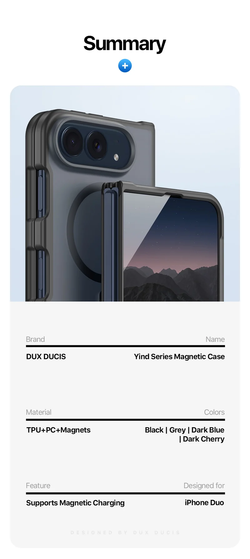 DUXDUCIS iPhone Case for iPhone Duo product details 14