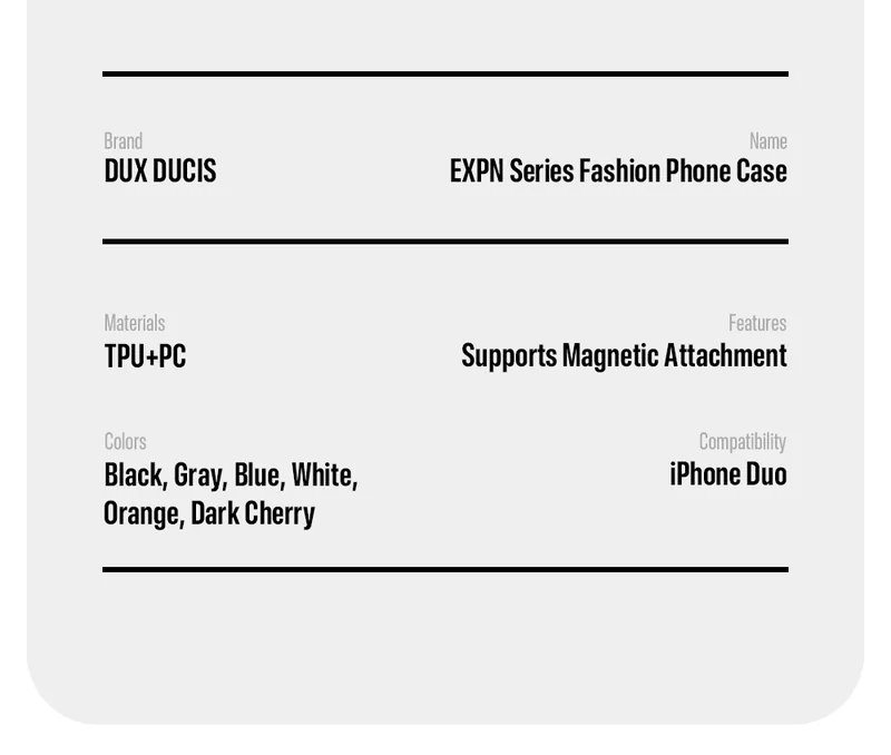 DUXDUCIS Phone Case for iPhone Duo V2 product details 15