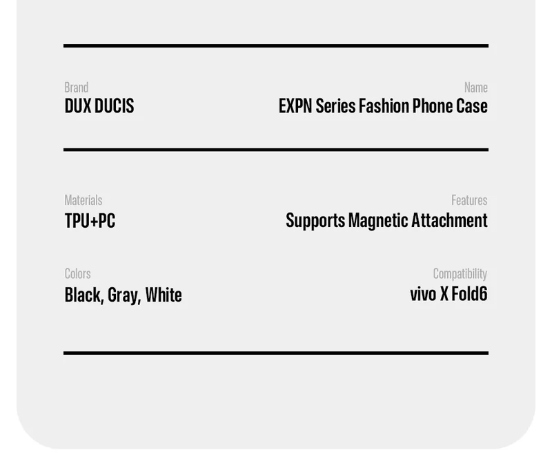 DUXDUCIS Phone Case for vivo X Fold 6 product details 15